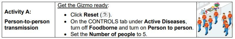 disease spread Gizmo answer key - activity a