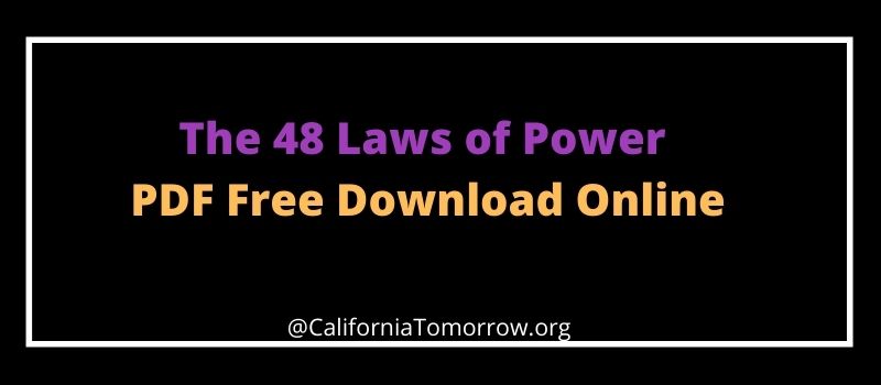 The 48 Laws of Power PDF Free Download Online