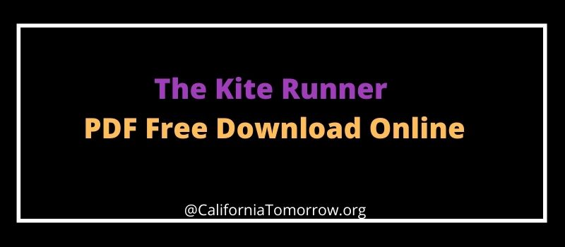 The Kite Runner PDF Free Download Online