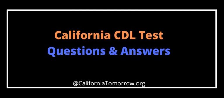 cdl written test california