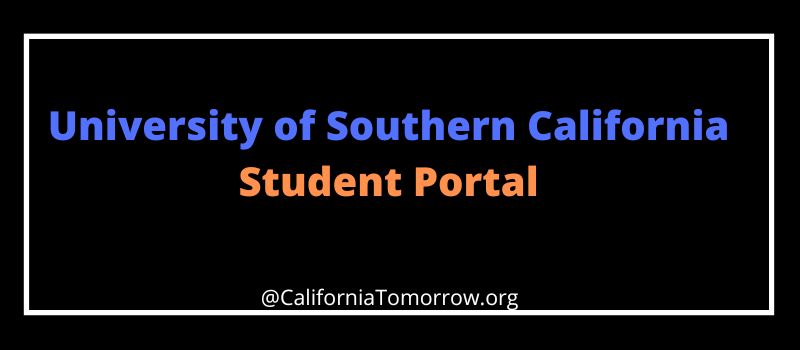 University of Southern California Student Portal