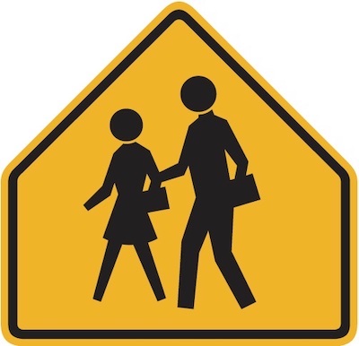 Be prepared to stop if children are in the crosswalk