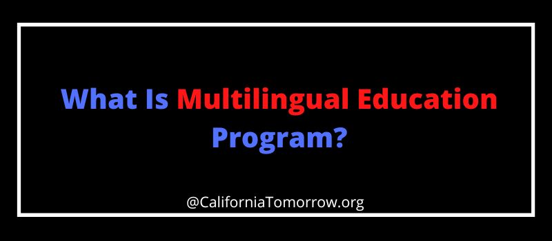 What Is Multilingual Education Program